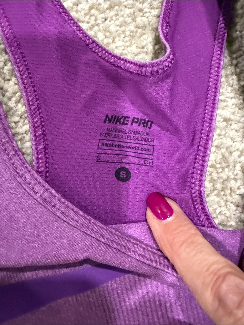 Nike Purple Performance Racerback Tank - Picture 4 of 4